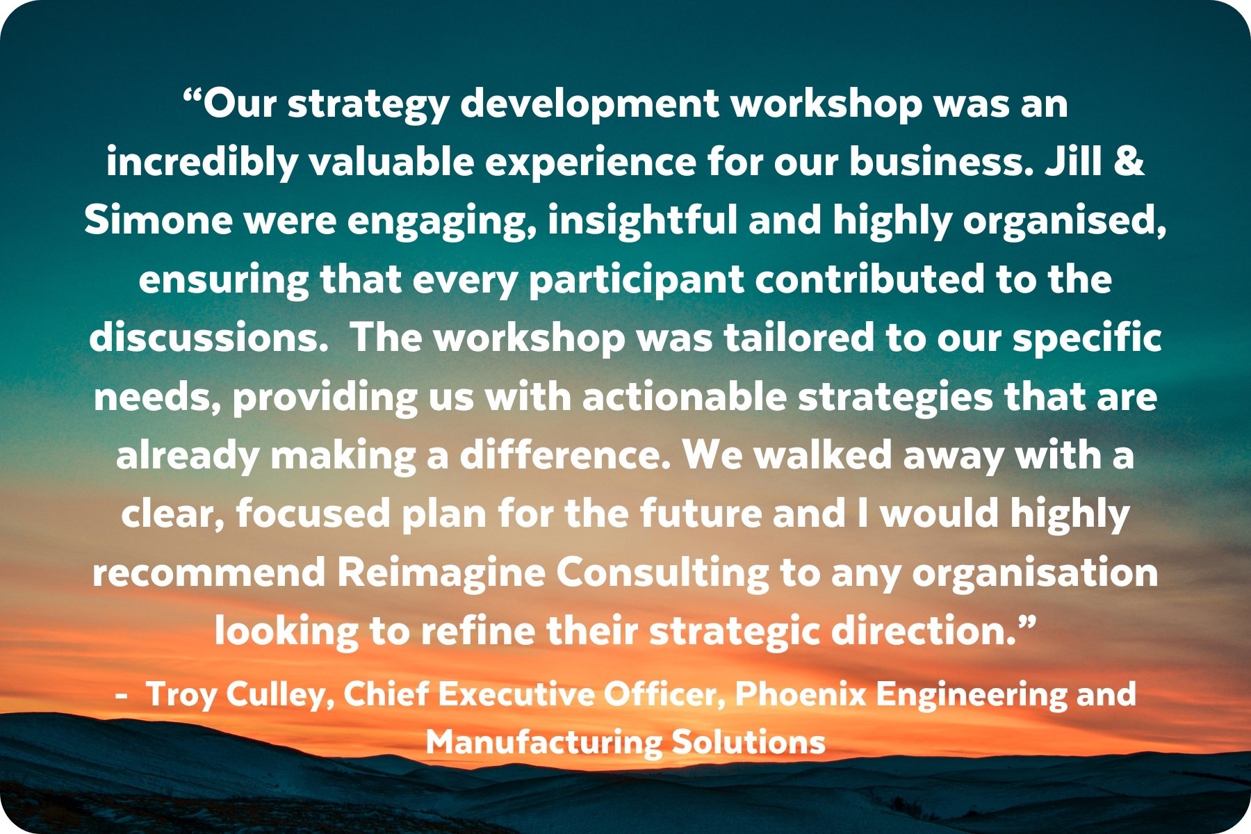 Strategy Facilitation Testimonial